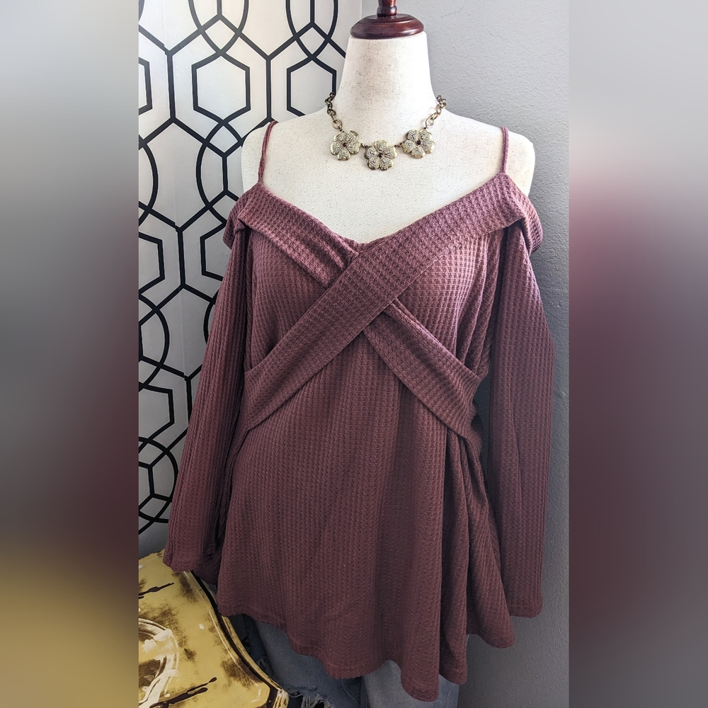 ❤️Stylish Mauve Off-Shoulder Top❤️